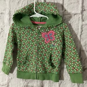 Vintage Oshkosh Girls Hoodie 2T Flowers & Butterflies